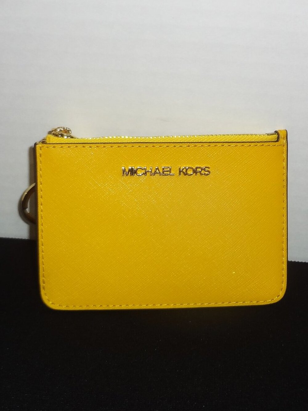 New-No Tag Michael Kors Jet Set Mustard Coin/Card Case